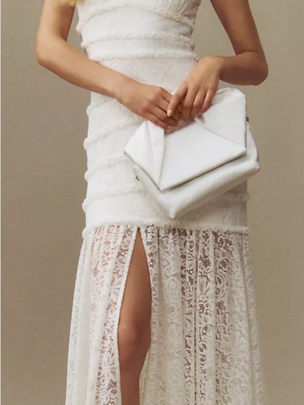 BHLDN Sleeveless Ruffle Lace Maxi Dress